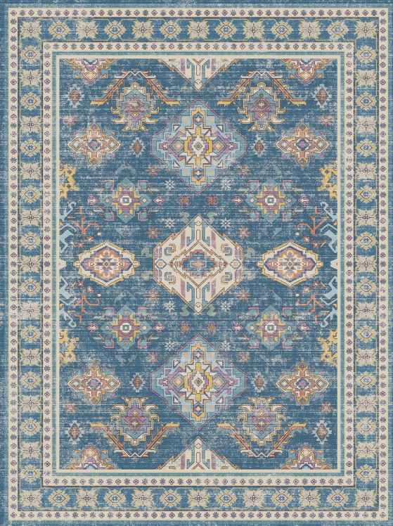Vivid | Custom Washable Rugs Print Carpet Runner Dark Brown | Multi Color