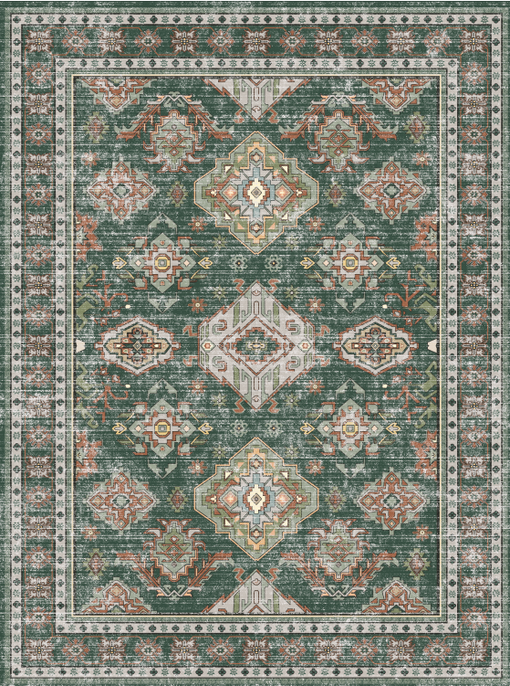 Vivid | Custom Washable Rugs Print Carpet Runner Brown Yellow | Multi Color
