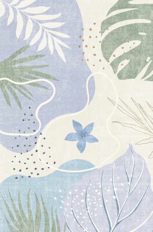 Bloomy | Custom Washable Rugs Print Carpet Runner Purple | Multi Color